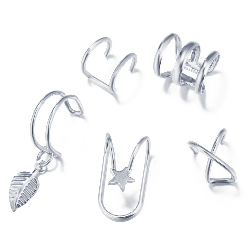 Creative Personality Ear Clip Set 5-piece Set