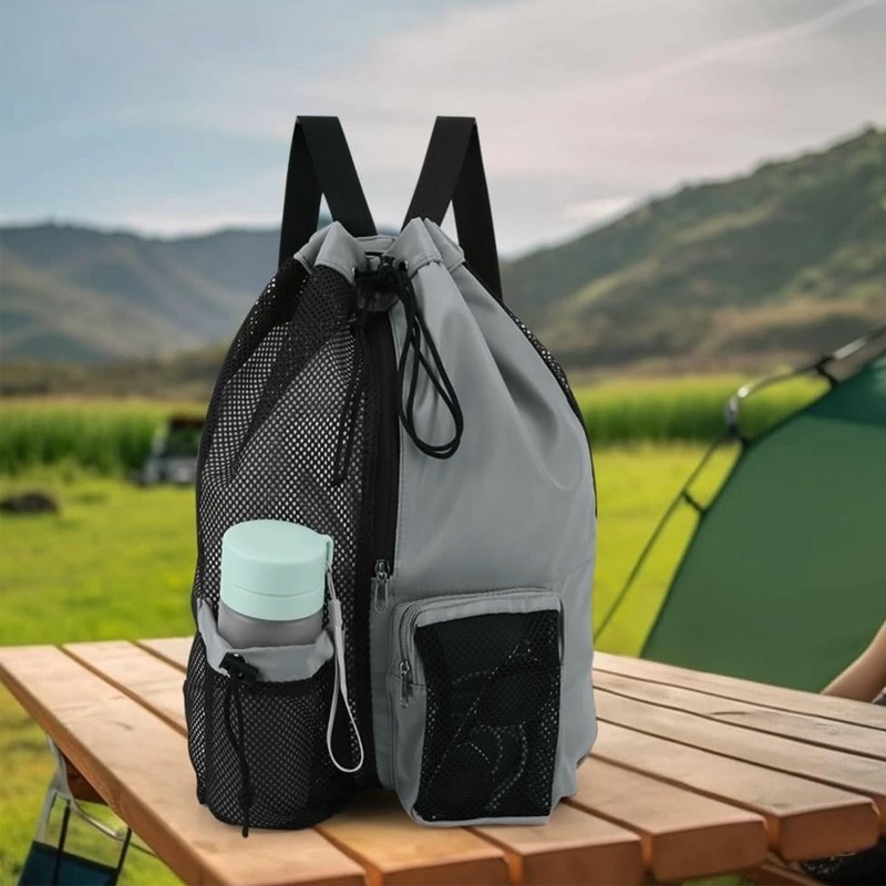 Swimming Bag Ventilated Mesh Backpack Tote WWet Dry Pockets