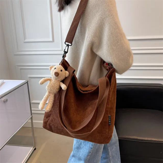 Vintage Preppy One Shoulder Messenger Bag Brown - Shop at LoveMi