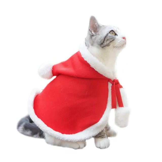 Cute Dog Cat Costume Christmas Cloak Halloween Disguise Cat Cloaks - Shop at LoveMi