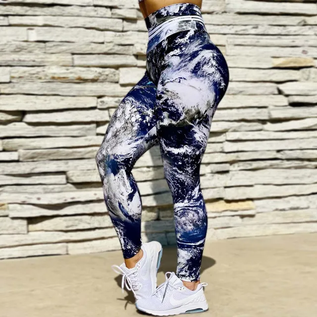 Women's High Waist Hip Raise Color Denim Yoga Pants 1502Space - Shop at LoveMi