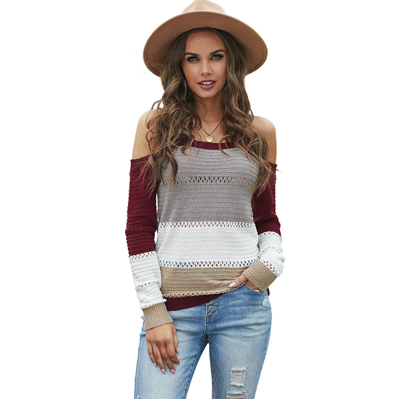 Title 2, Off-the-shoulder trui dames herfst en winter co...