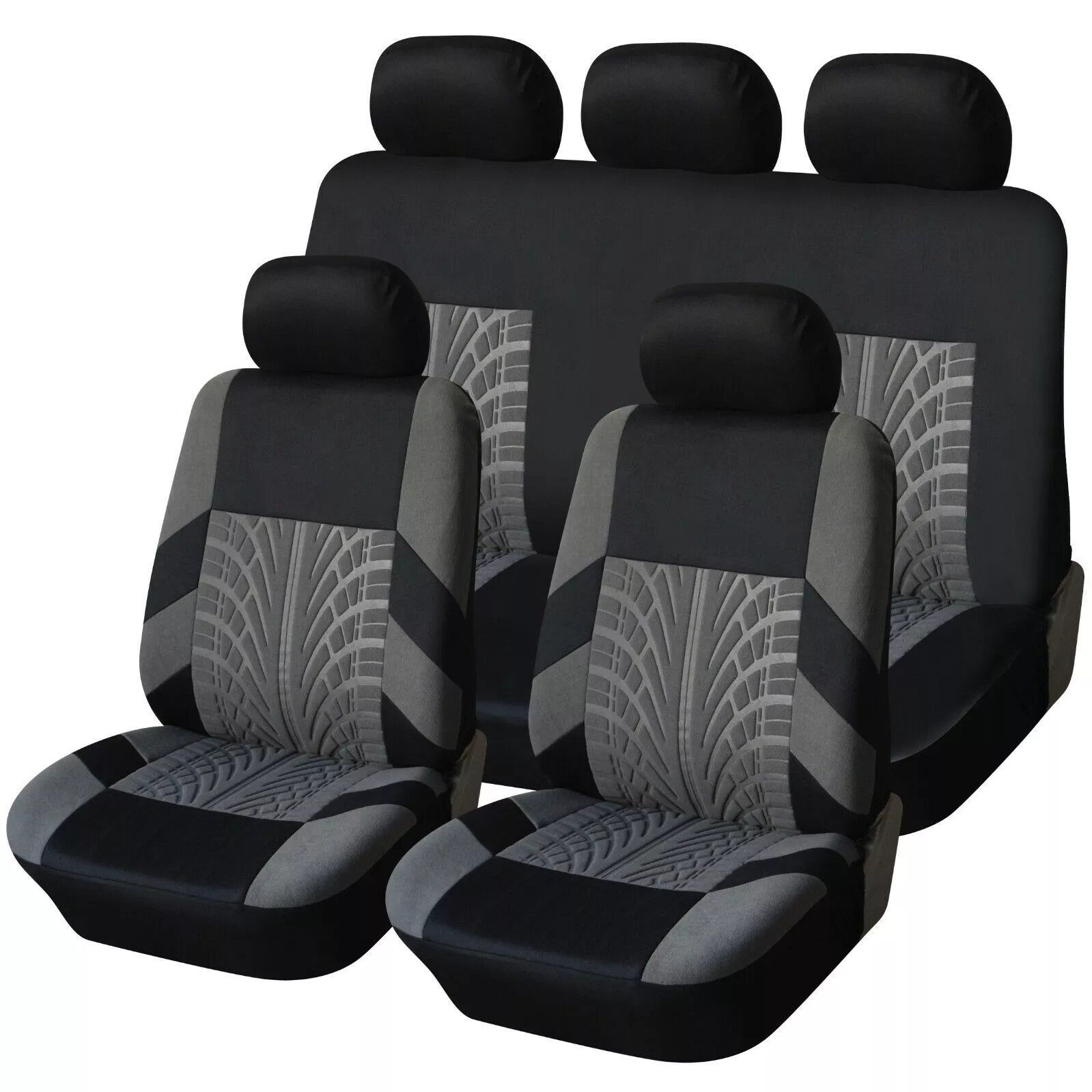 Trax 9pc Full Set Racing Car Fabric Seat Covers Protectors