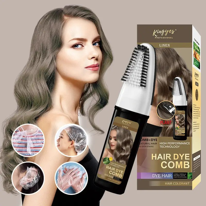 3-in-1 Black Hair Dye Shampoo, Can Cover Gray Hair, Contains Herbal Ingredients, Including Ginseng Extract, Natural Coloring.