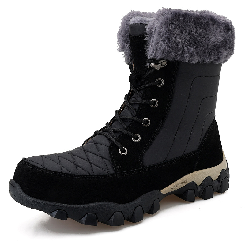 Title 3, Snow Boots British Style Trendy Thick-soled Men...