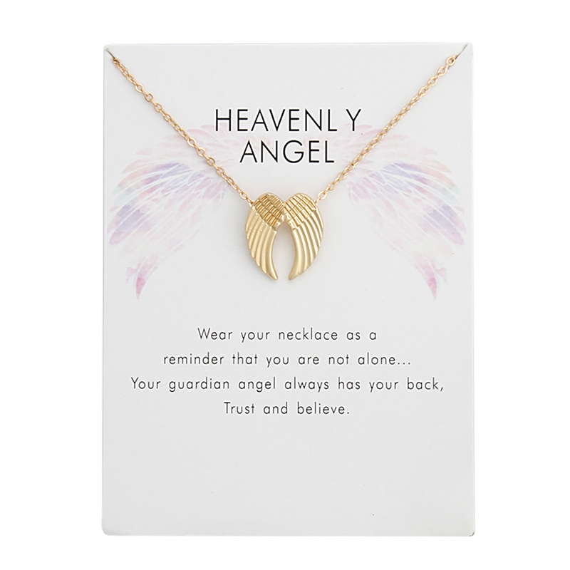 Heavenly Angel Wings Necklace Fashion Gold Silver Wing Pendant Clavicle Chain Necklaces For Women
