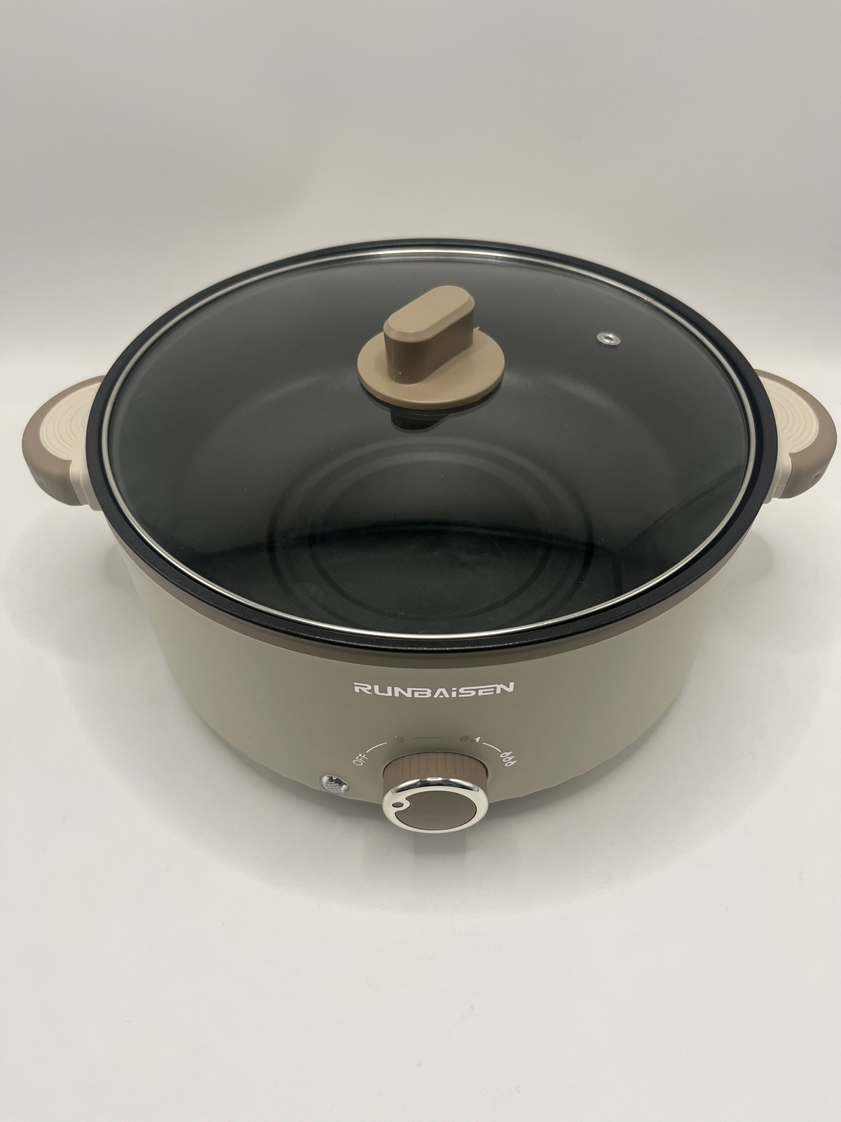 4.5L Electric Slow Cooker Glass Lid Non Stick Rice Cooking Frying Pan Stew Pot — image 3