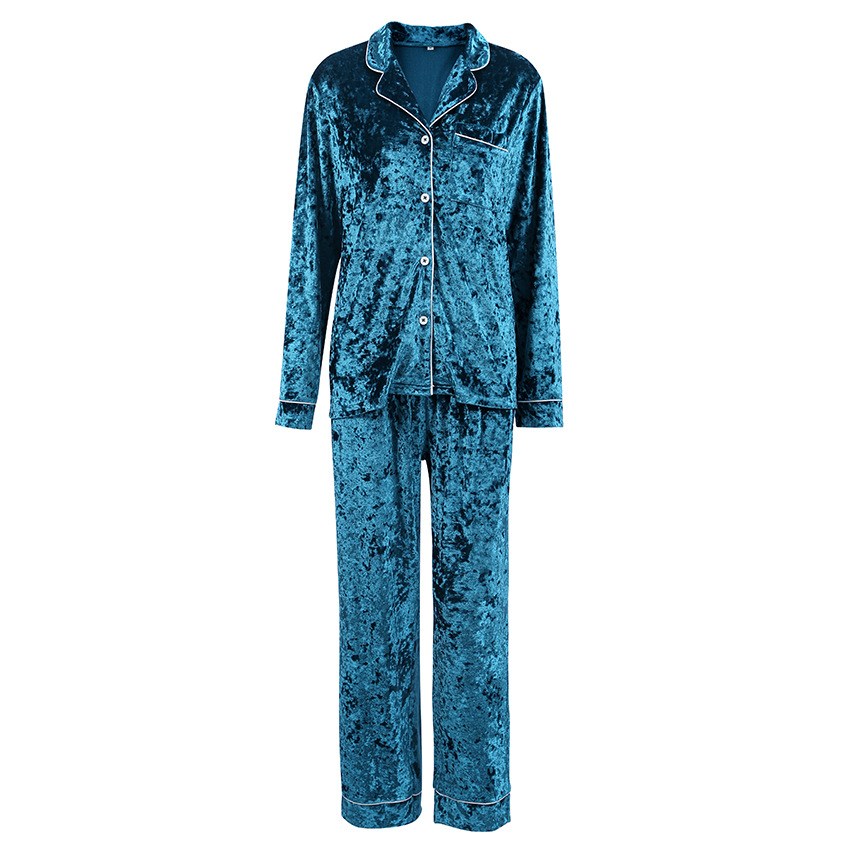 Title 15, Green Diamondmax Velvet Womens New Pajamas Suit