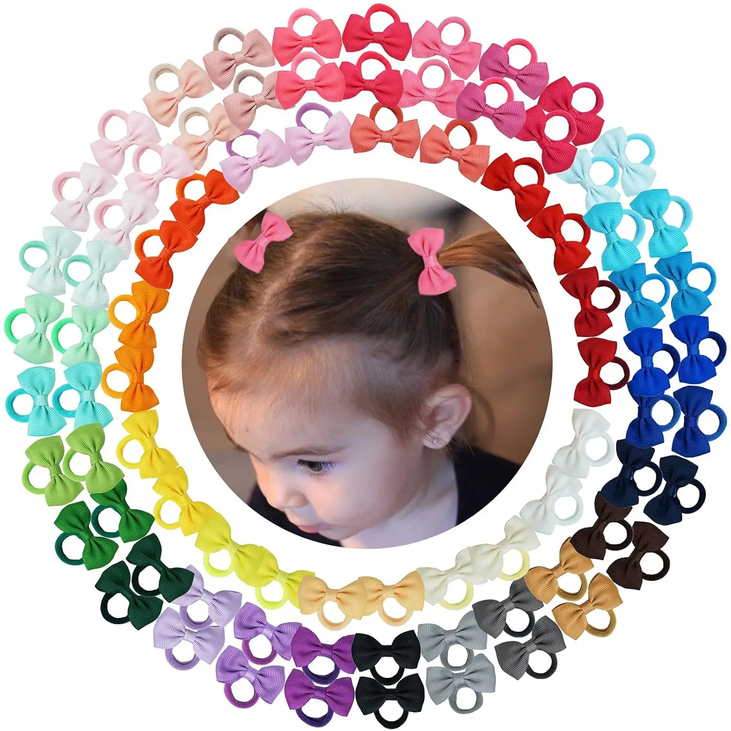 40 Tiny Hair Ties
