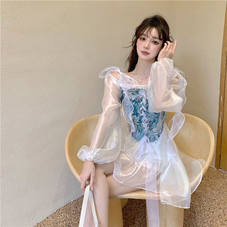 Women's Fashion Long-sleeved Tops Strappy Undershirt