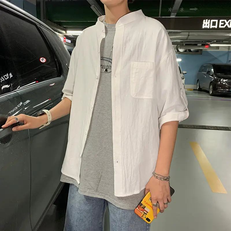 Trendy Linen Short Sleeve Jacket