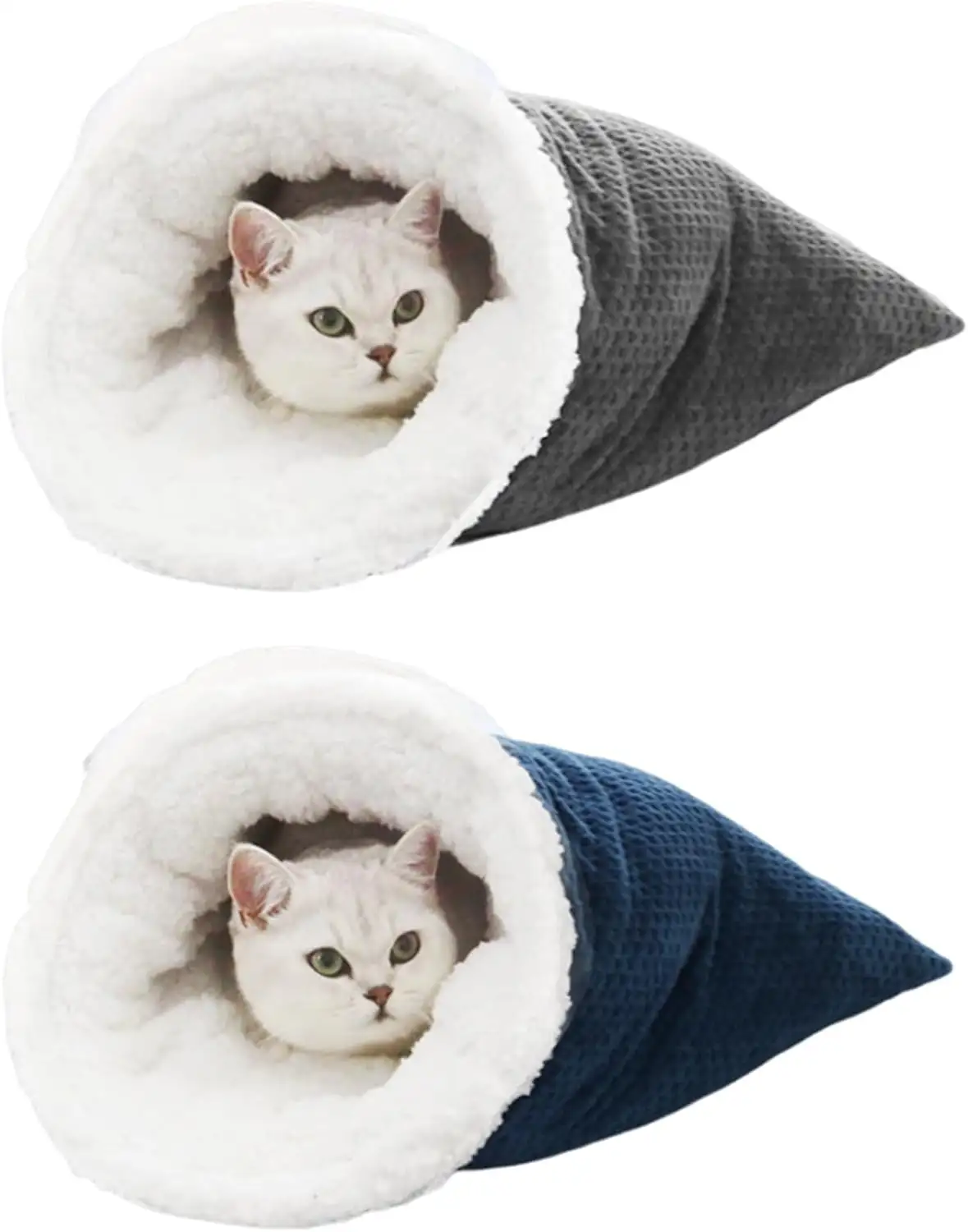 Cat Winter Sleeping Bag, Cat Crinkle Sack Removable Cat Bag For Sleeping 360 Warm Semienclosed Cat Sleeping Bag Bed With Cave For Cats Up To 6kg