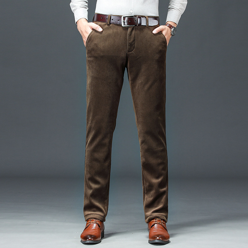 Title 6, Pantaloni Casual in Corduroy Spessi da Uomo, Id...