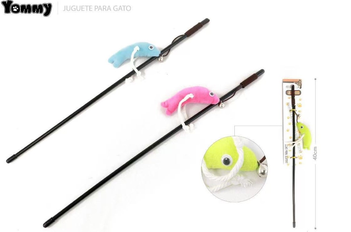 Grasshoppers Tease Cats Stick Poles