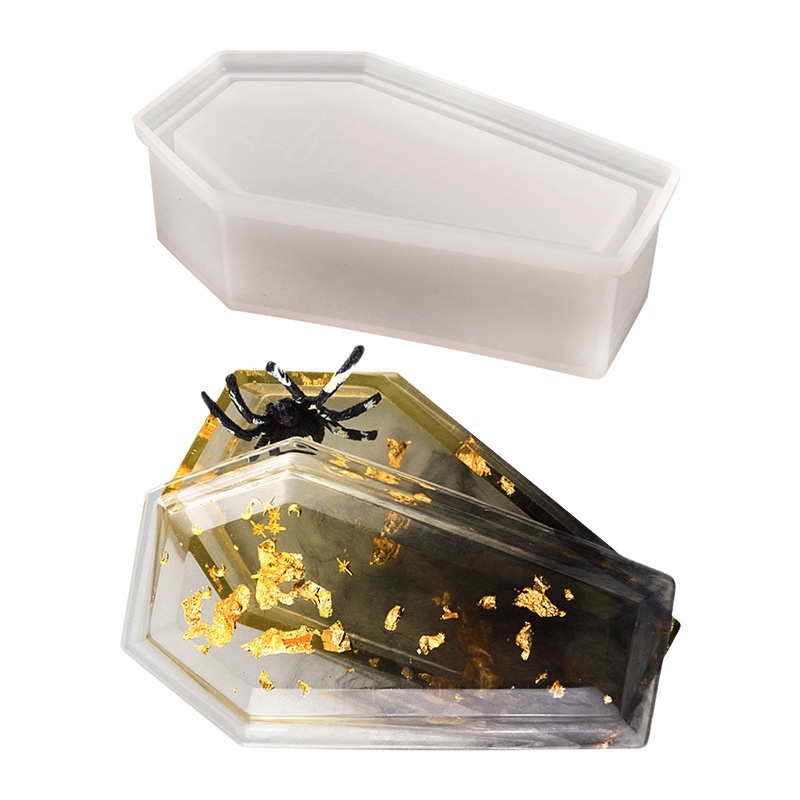 Crystal Glue Mold Coffin Storage Box Mold Zombie Mold Dark Mirror