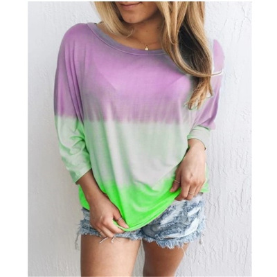 Title 6, Gradient Long Sleeve Casual Top