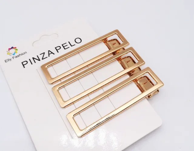 Hair Card Alloy Hollow Duckbill Square Clip Short Double Cross - Shop at LoveMi