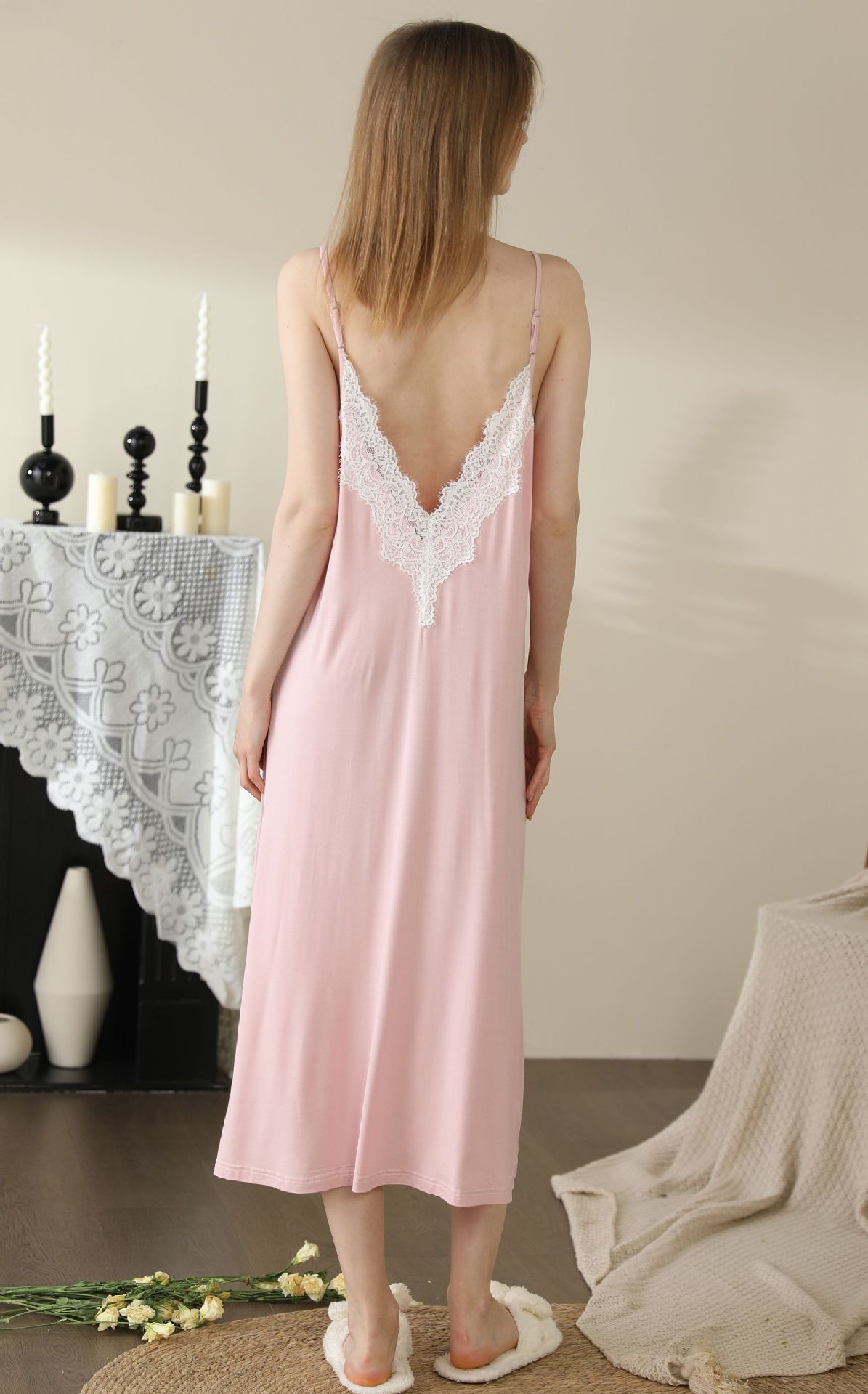 Title 23, Backless Modal Nightdress Womens Midi Dress