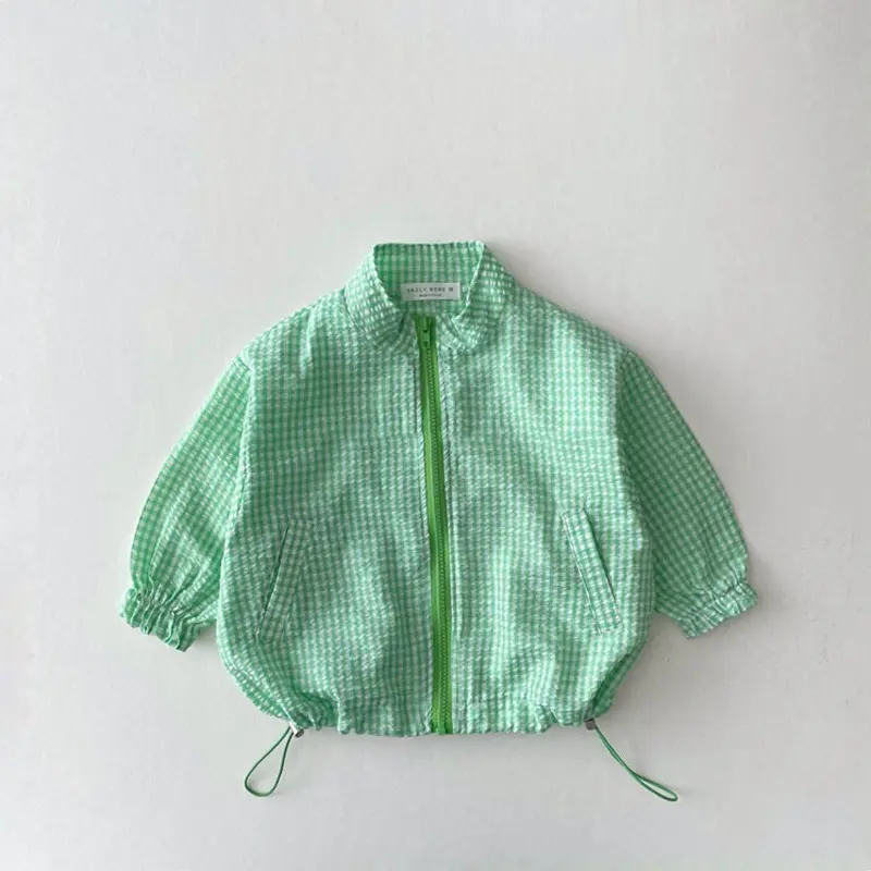 Children's Summer Thin Plaid Sun Protection Coat