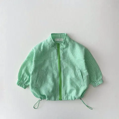 Children's Summer Thin Plaid Sun Protection Coat