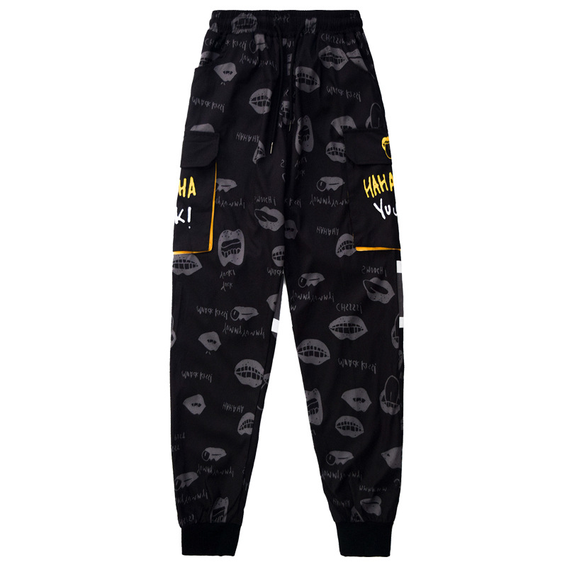 Men's Casual Pants Multi-pocket Drawstring Pants Trend