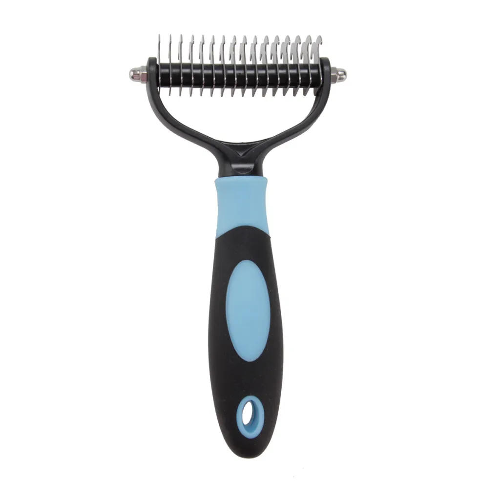 Pets Dematting Comb Pet Dog Cleaning Hair Removal Comb - Blue