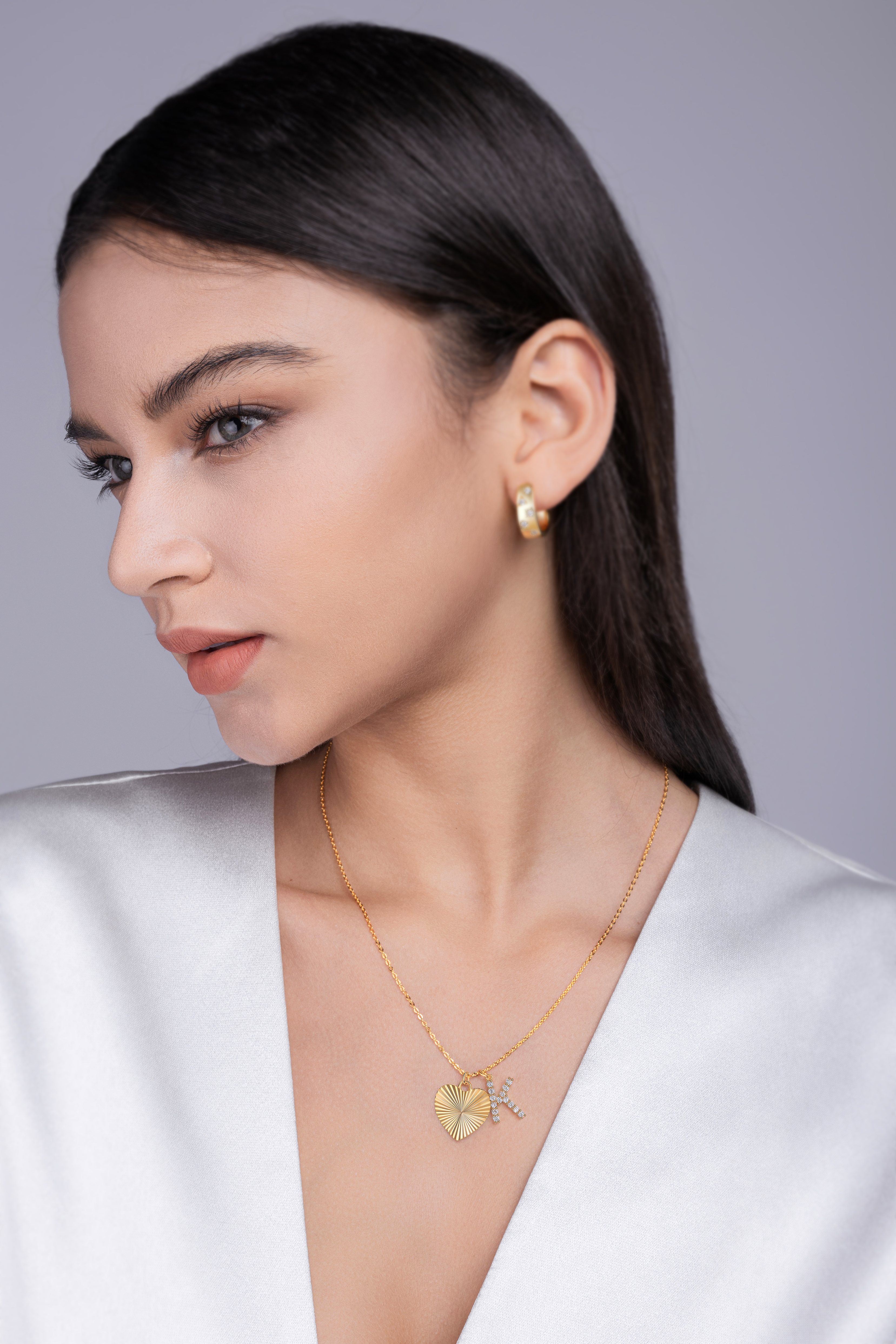 1Heart Secret - A Fashionable And Trendy Necklace Pendant Diamond Jewelry Necklace Set With 1-carat Moissanite S925 Sterling Silver And Gold Plating Prohibit TikTok sales - Image 2