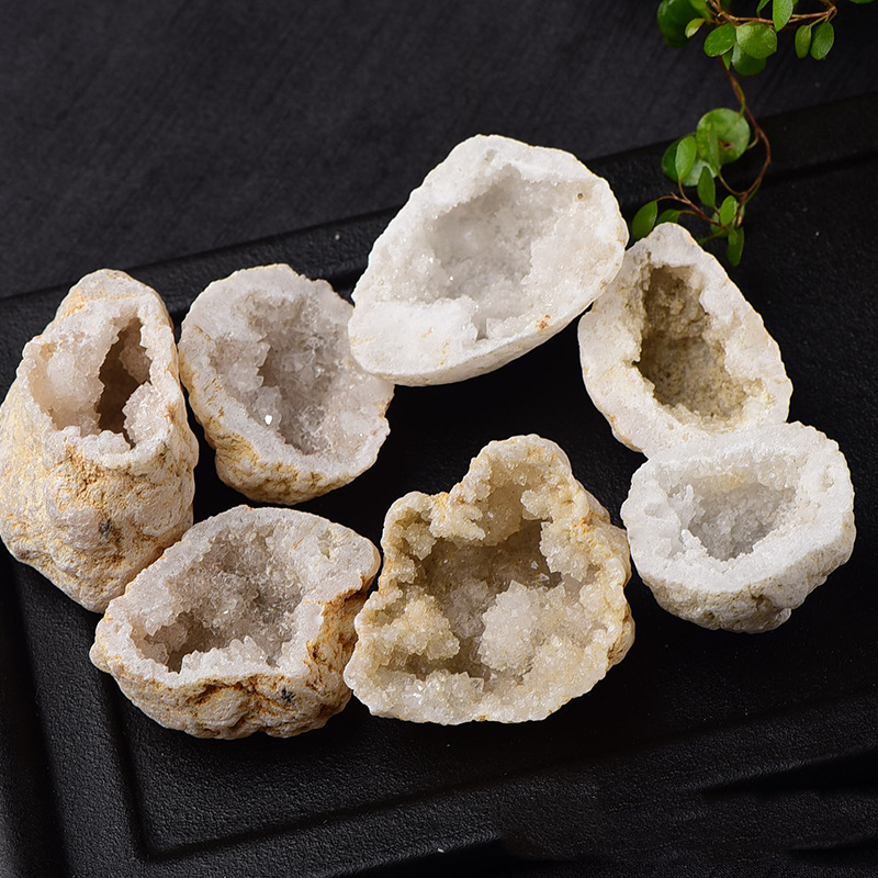 Agate Geode Mineral Specimen Ornament Crystal (Single hole
