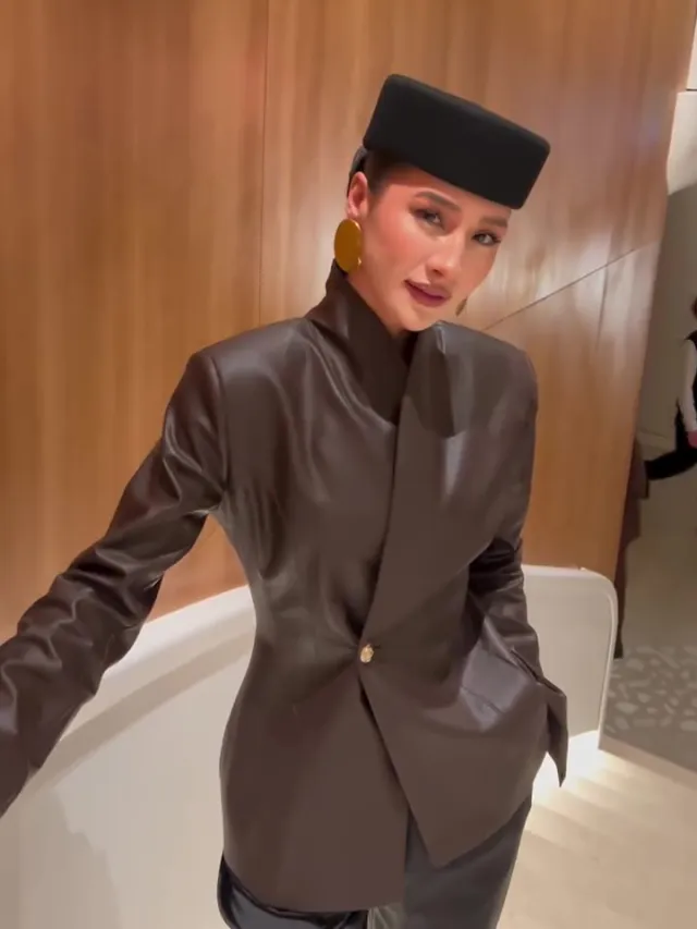 Brown Leather Wrap Jacket Brown - Shop at LoveMi