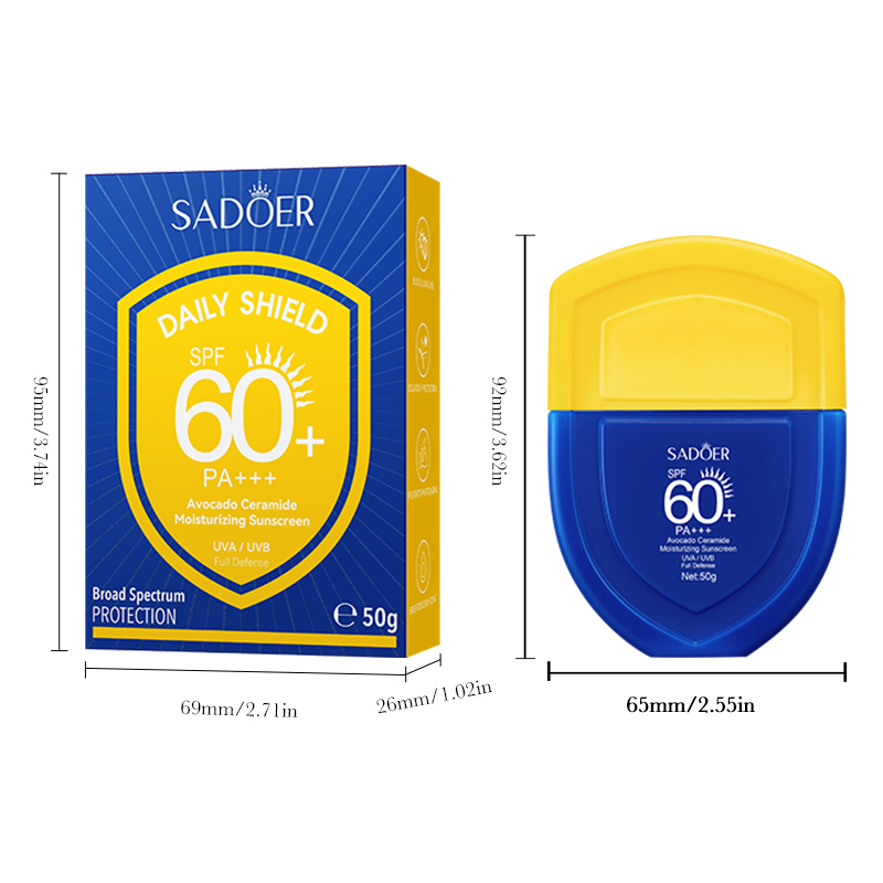 SADOER Avocado Ceramide Moisturizing Sunscreen 50g — foto 7