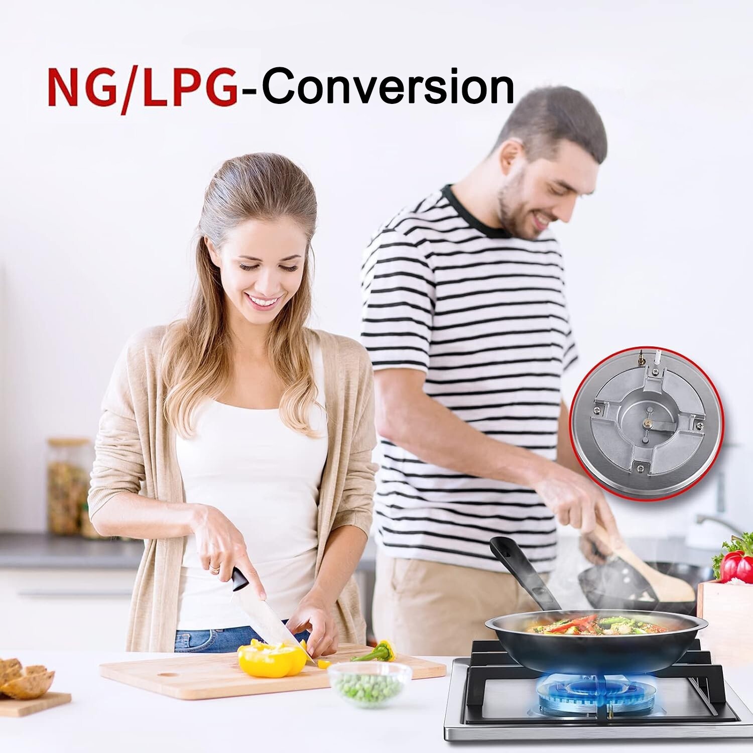 2 Burner Gas Hob 30cm Stainless Steel Kitchen Built In Cooktop NG LPG — image 12