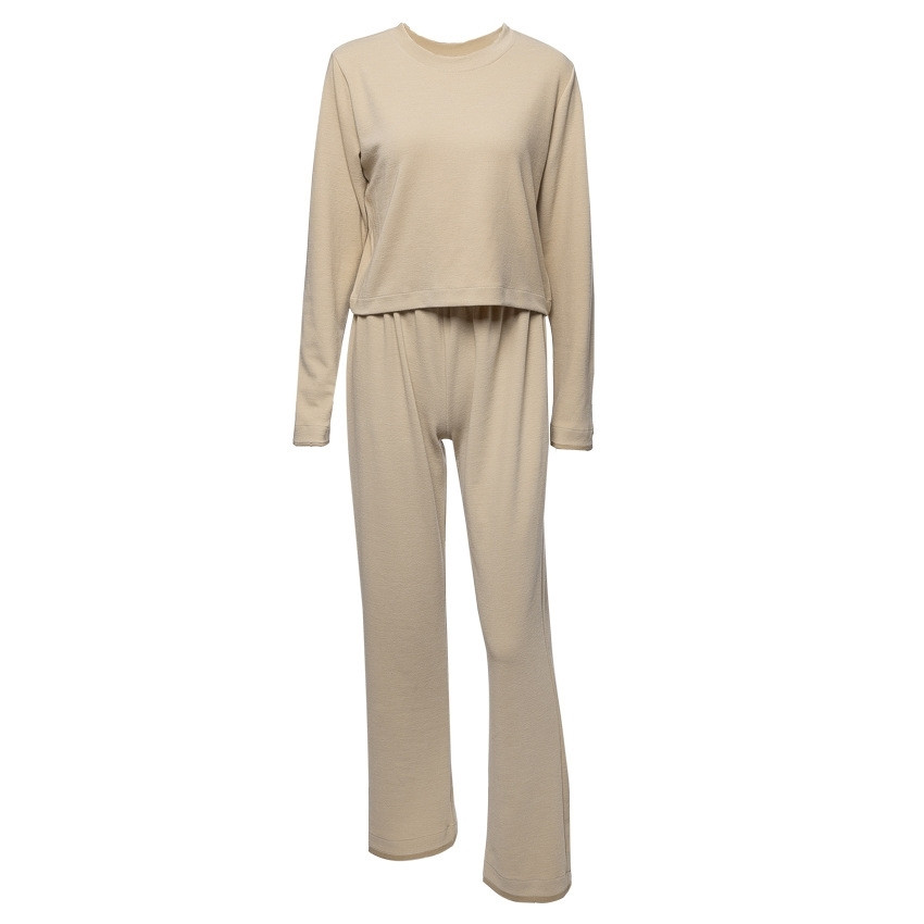 New Casual Suit Long-sleeved Round Neck Sweater Trousers