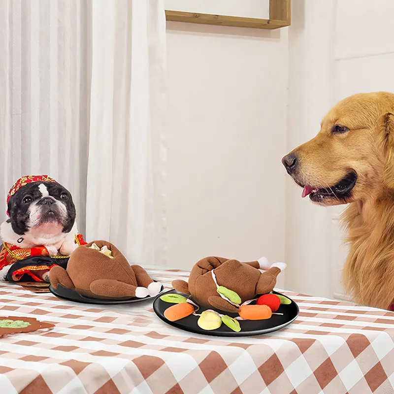 Roast Turkey Vegetable Sniff Hide Food Leakage Training Play