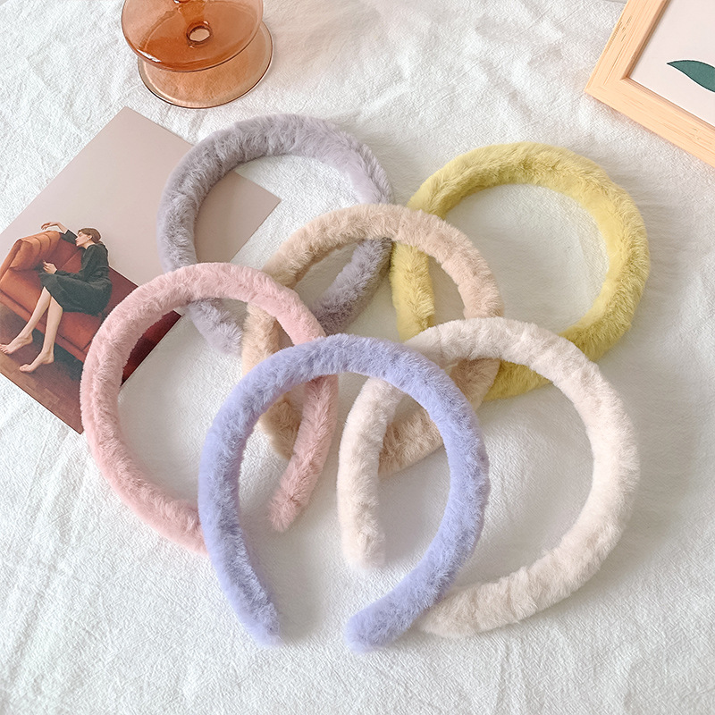 Fashion Simple Rabbit Plush Hair Hoop