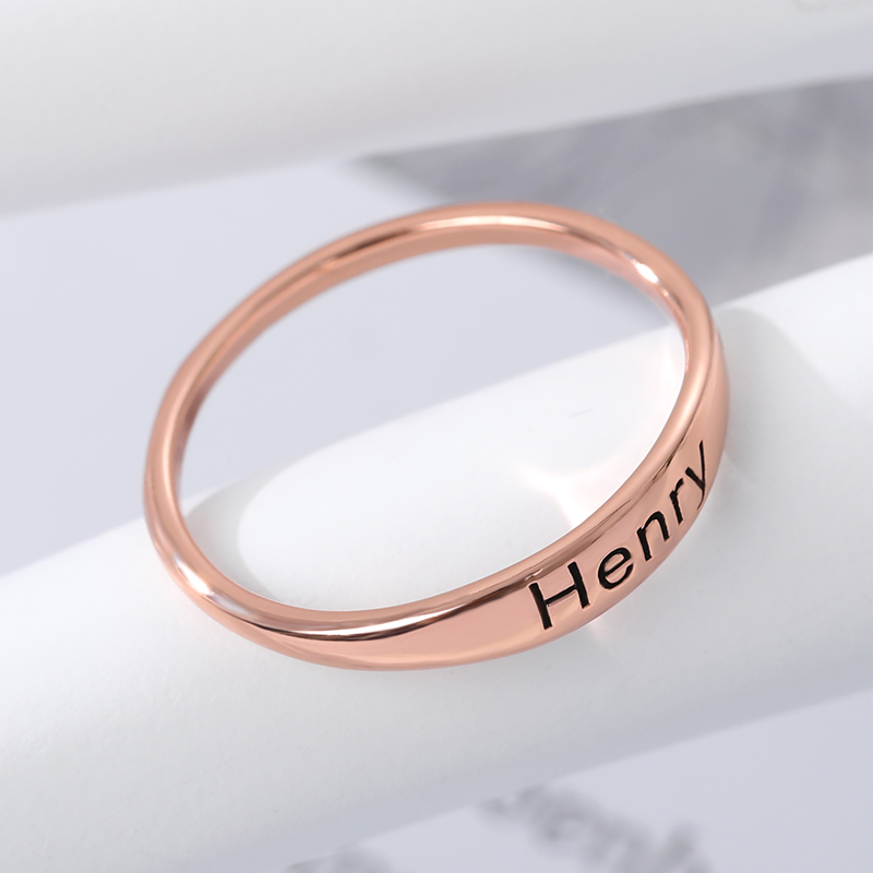 Private Name Pictured Custom Ring Gold Plated