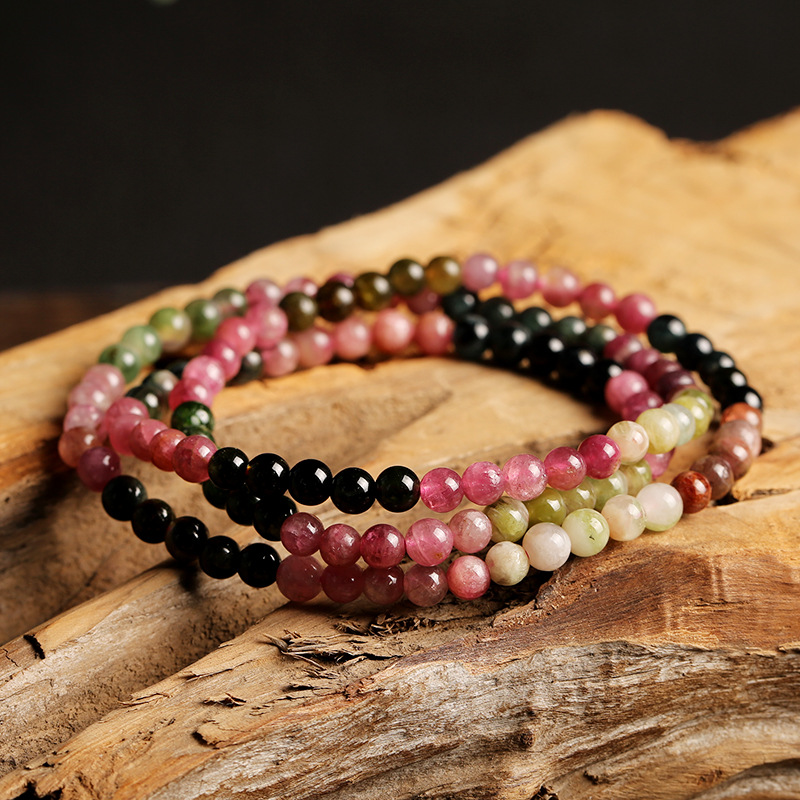 Natural Brazilian Tourmaline Tourmaline Buddha Bead Bracelet
