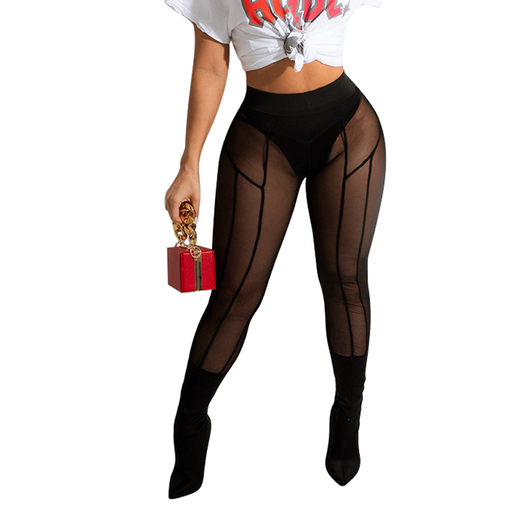 Women's Fashion Tight Mesh See-through Leggings