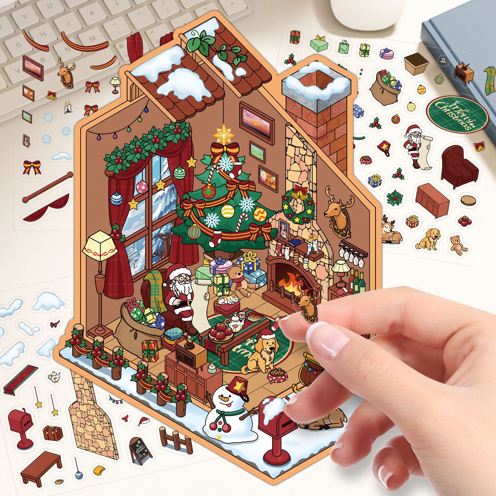 3D Christmas Decal Stickers