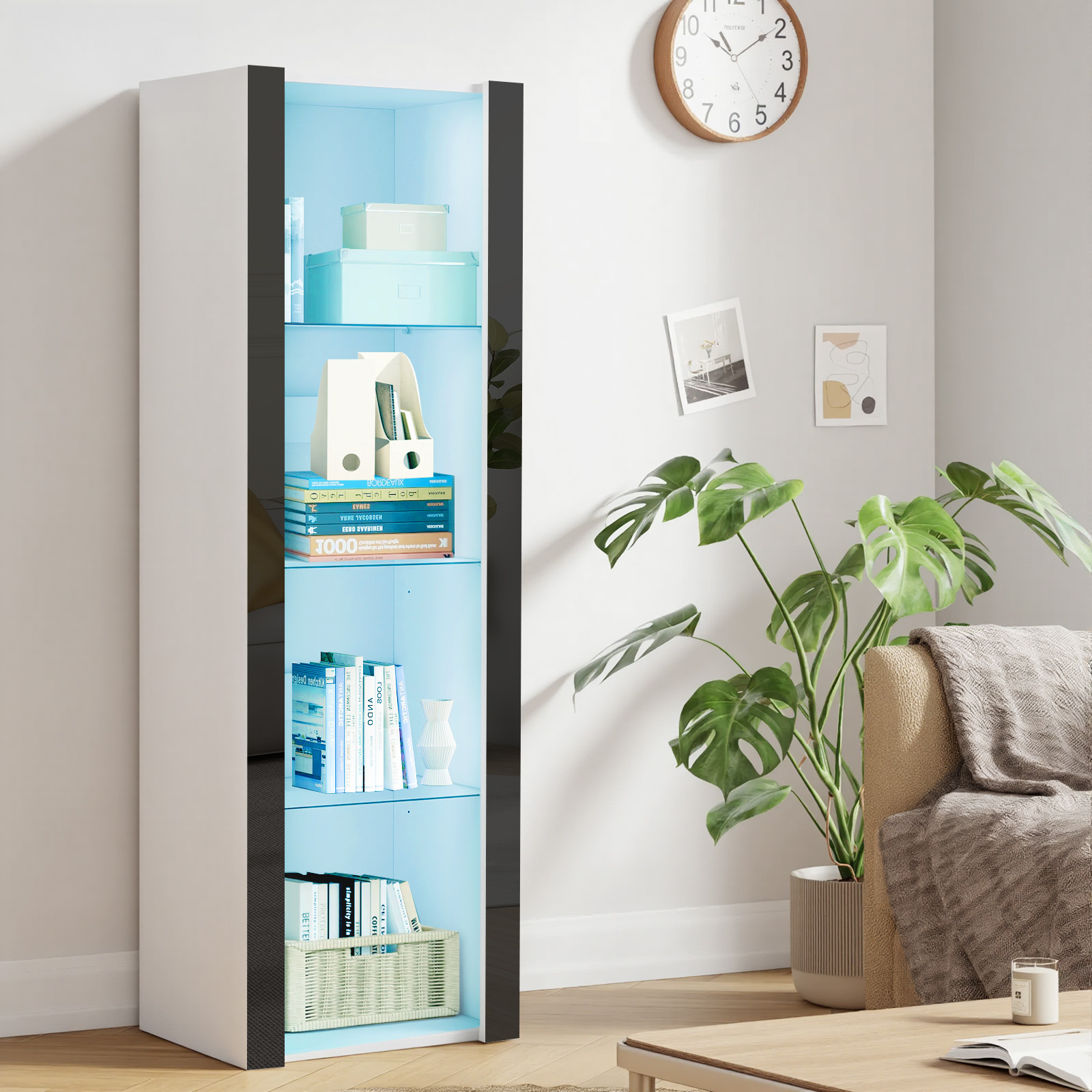 Modern Living Room Cupboard,Display Unit Cabinet Sideboard Free Standing — image 7
