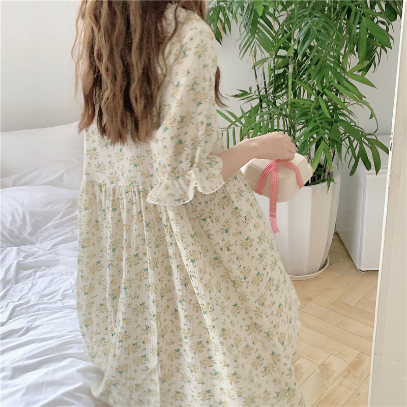 Title 3, Pastoral Japanese Cute Outer Wear Floral Cotton...