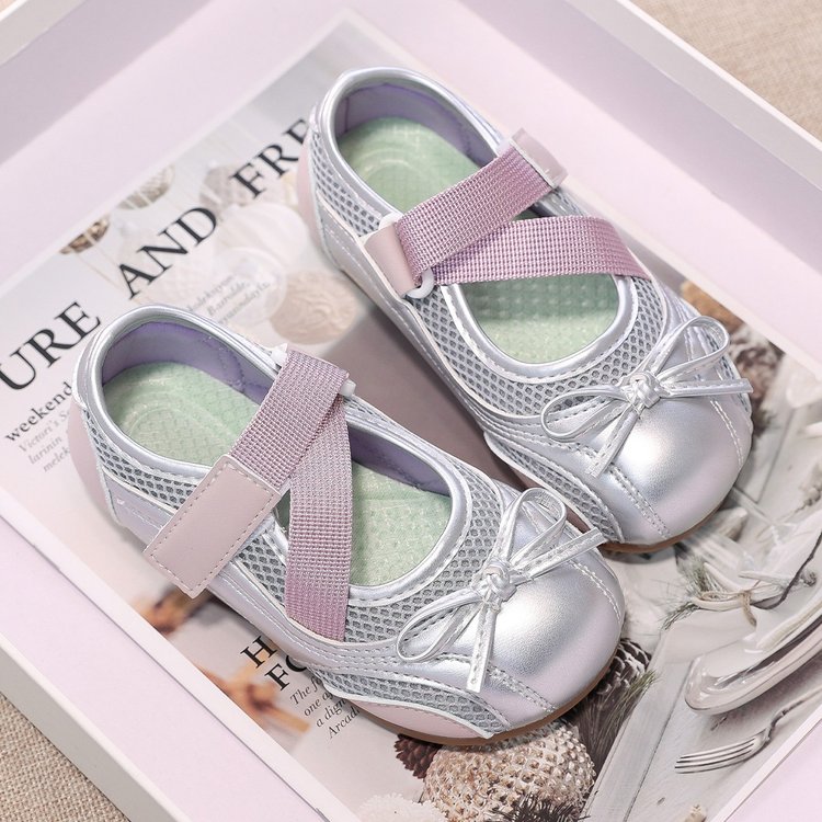 Girl Ballet Style Versatile Princess Shoes Casual Athletic Shoes Leather Slippers