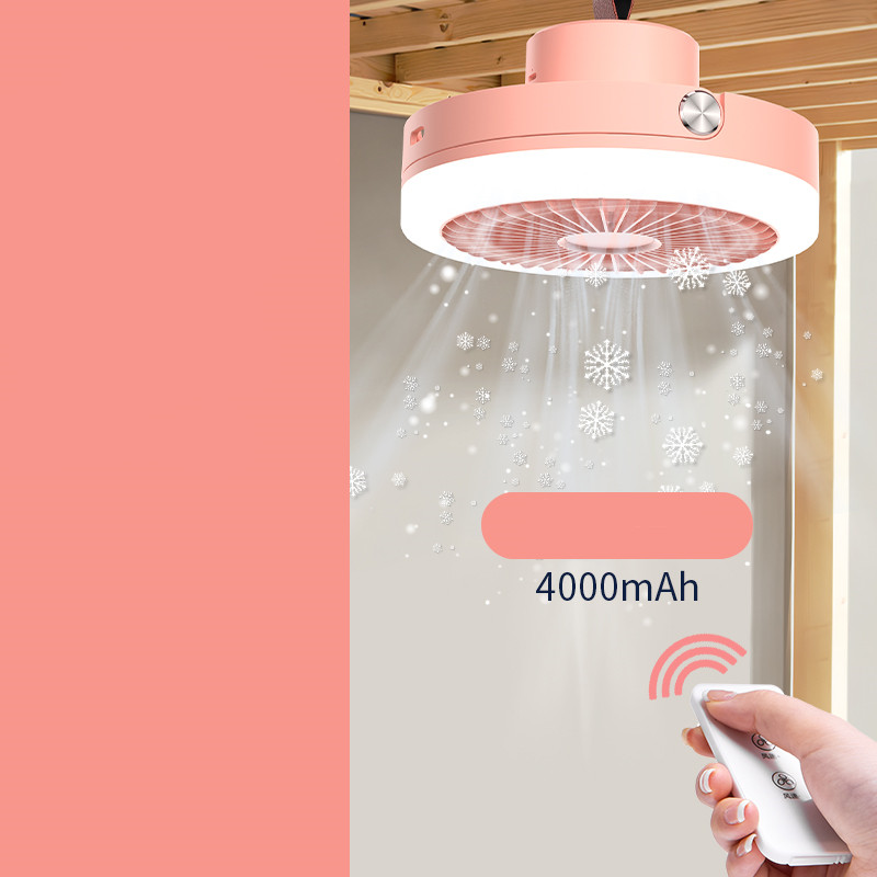 Outdoor Camping Remote Control Small Fan With Light