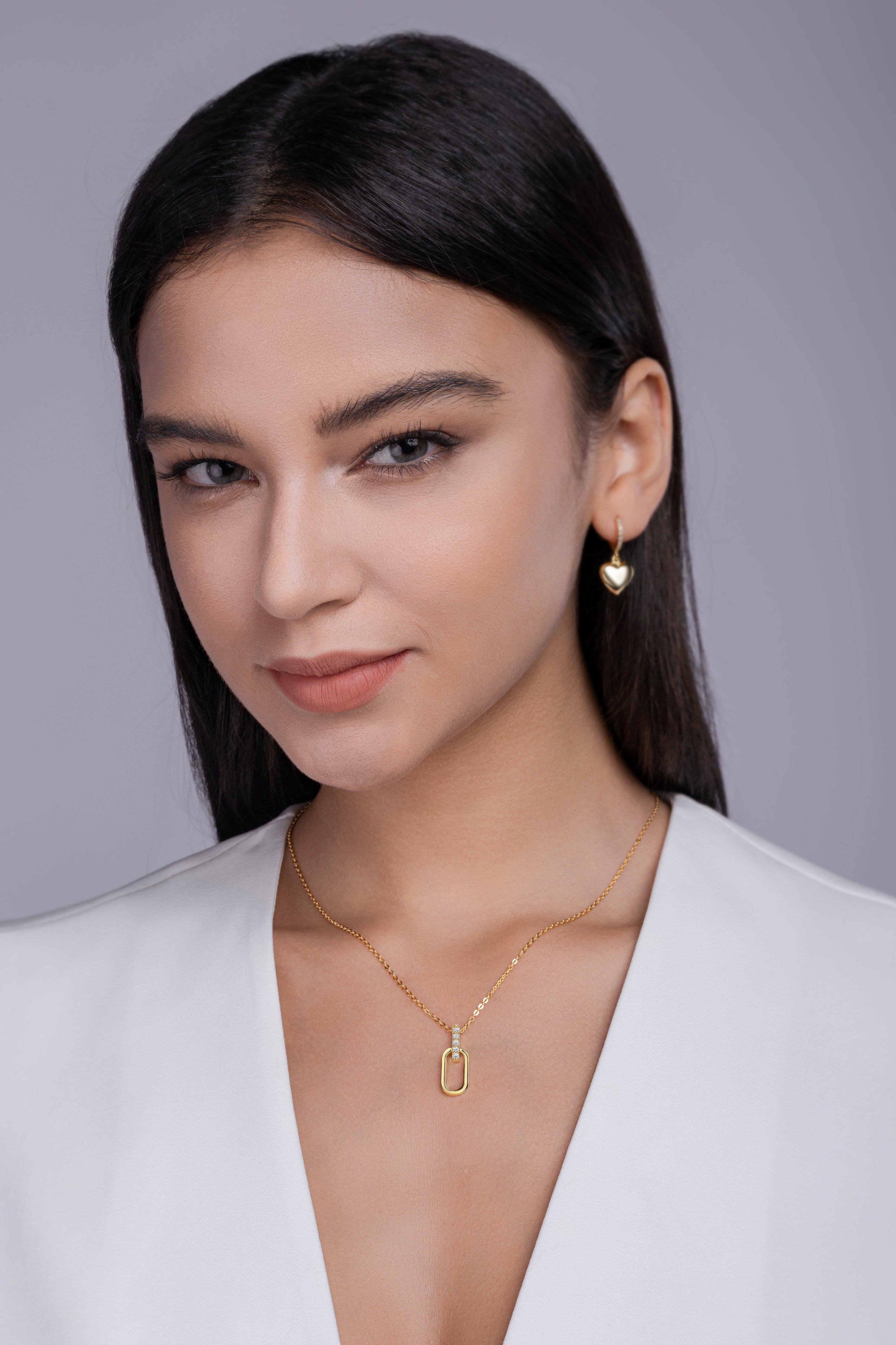 1Light And Shadow Geometry - A Fashionable And Trendy Diamond Jewelry Necklace Pendant Set With Moissanite S925 Sterling Silver And Gold Plating Prohibit TikTok sales