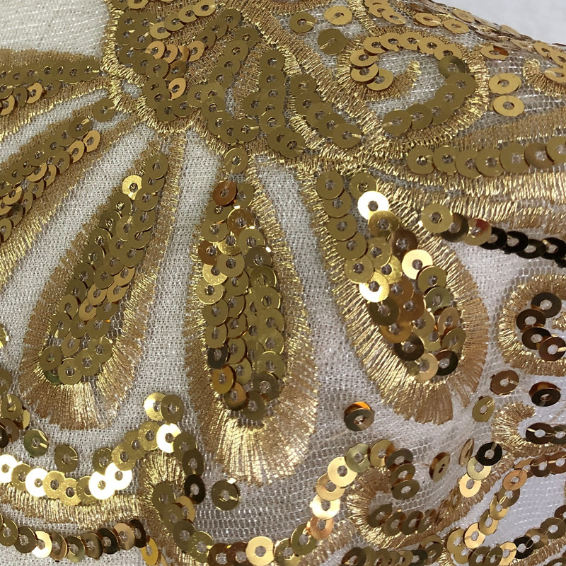 Gold Glitter Embroidery Cloth Patch, picture 2 of 3
