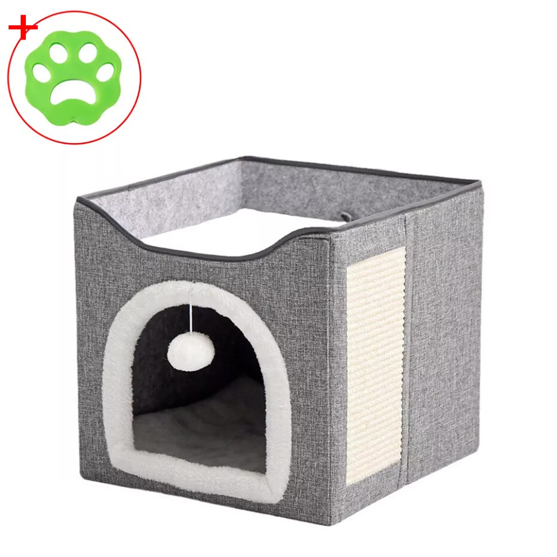 Pet Foldable Storage Cat Shelter Three-dimensional Cage With Scratching Pad — image 7