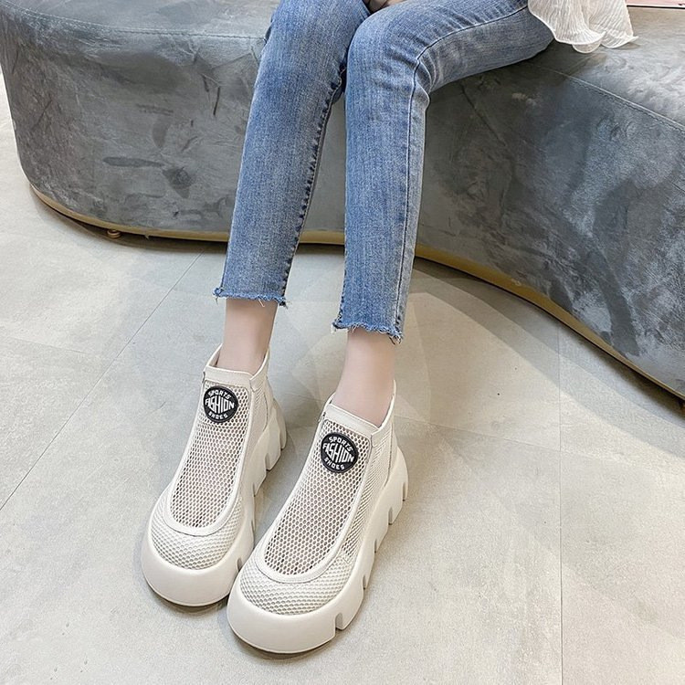 Muffin Ultra-light Thick-soled White Martin Boots