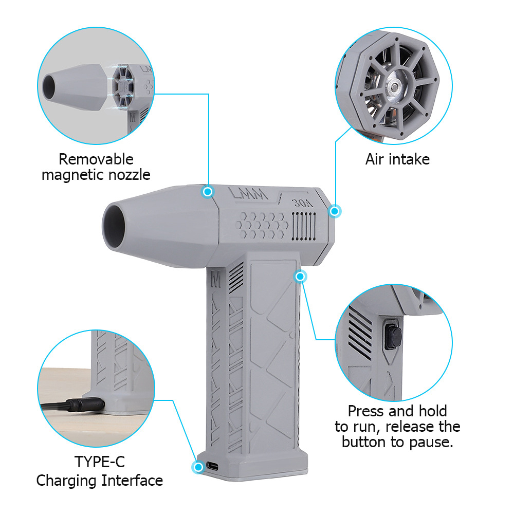 Title 4, Mini Turbo Violent Jet Fan Power Blower High Sp...