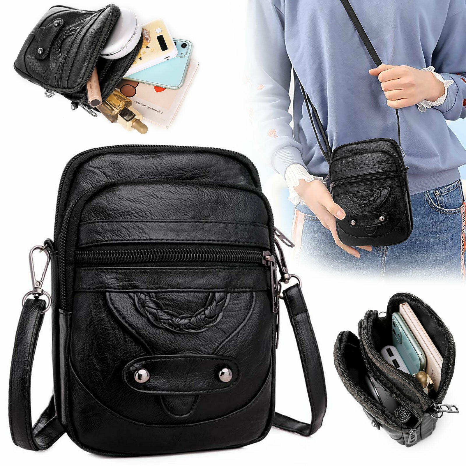 Small Cross-body Cell Phone Bag - Women's. we ship only inside the US, USPS First Class Package 2 Day Handling , 2-5 Day Shipping. Small Cell Phone Purse Wallet Shoulder Bag Case Cross-body Pouch Handbag for Women. Material: This women crossbody phone pur