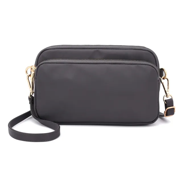 Stylish Waterproof Nylon Crossbody Bag Grey - Shop at LoveMi
