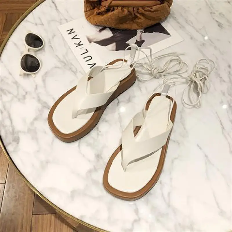 Vintage Lace Up Roman Beach Shoes Fashion
